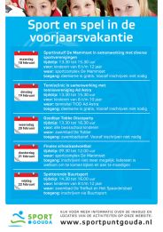 ACTIVITEITEN VOORJAARSVAKANTIE